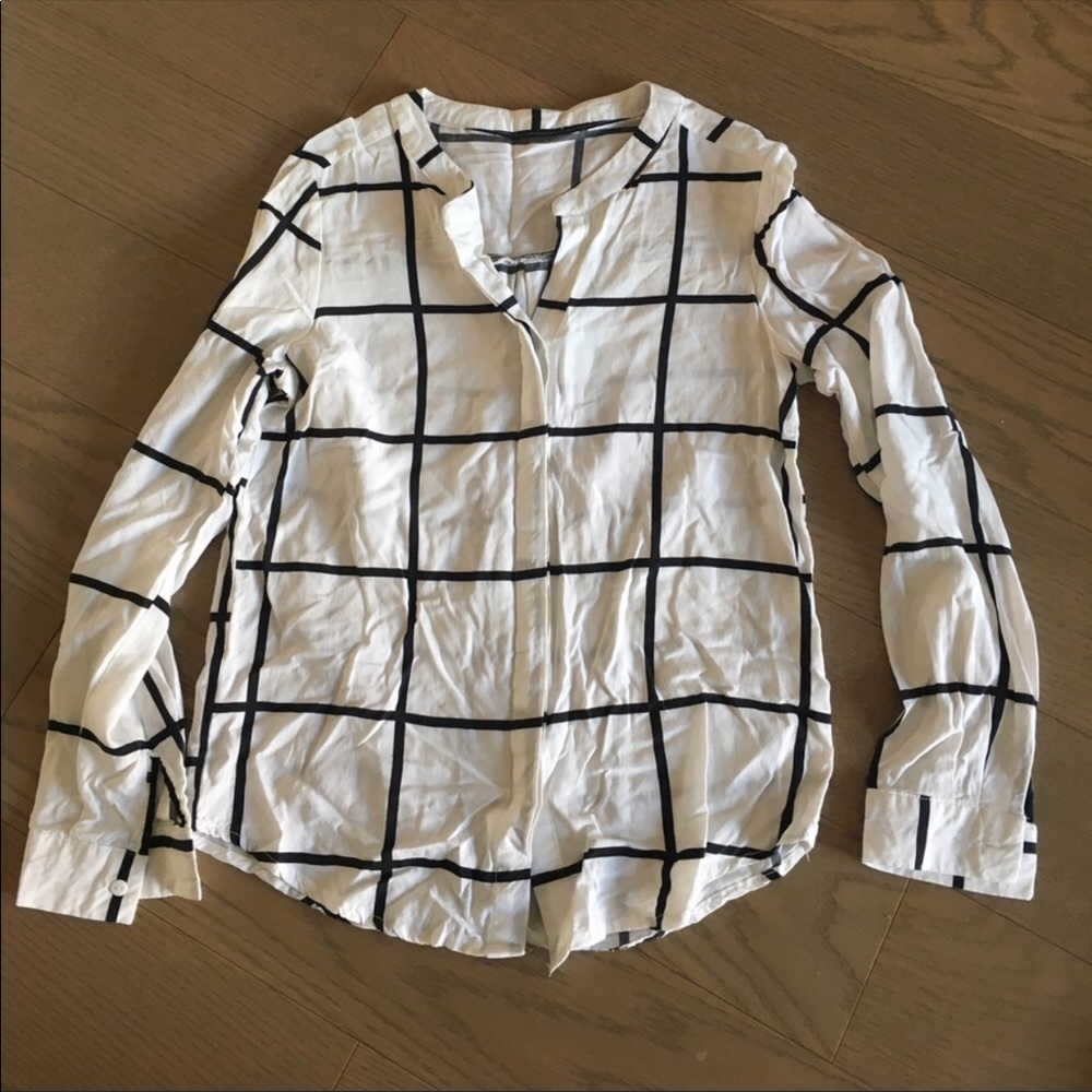 Grid print shirt